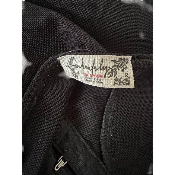 FREE PEOPLE Black Mesh Corseted Bodysuit Size XS - Picture 5 of 9